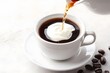 © sahina - Creamy Coffee in White Cup, Delicious Morning Beverage