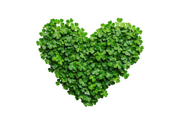 Poster - Design an abstract image of a heart composed of numerous small clover leaves Arrange the leaves in a way 