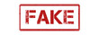 © Aamir  - Red Fake isolated stamp, sticker, header with Grunge texture. PNG, illustration