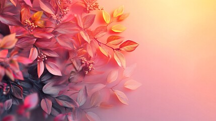 Aufkleber - Vibrant autumn leaves creating stunning seasonal background