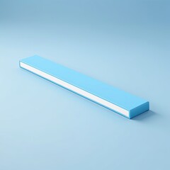 Poster - Blue Bar Abstract: An abstract composition featuring a sleek, blue bar element, casting a subtle shadow on a pristine backdrop. Minimalist aesthetic with a sense of modern elegance.