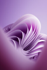 Poster - Elegant Abstract Purple Waves with Soft Curves in Serene Gradient Background