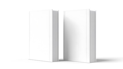 Wall Mural - blank white box mockup, 3d rendering isolated on white background