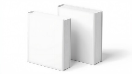 Wall Mural - blank white box mockup, 3d rendering isolated on white background