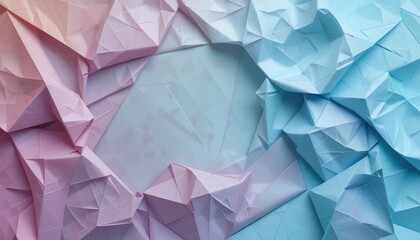 Poster - Creative paper fold art display studio setting abstract design colorful environment aerial view artistic concept for visual inspiration