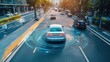© aubriella - An AI powered autonomous car navigating city streets, adjusting to traffic conditions, and ensuring a safe driving experience
