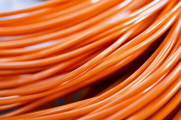 Aufkleber - Vibrant electrical cables create an abstract design Generative AI