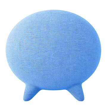 Blue 3d speech bubble.