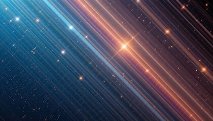Poster - Dynamic light trails creating a cosmic scene abstract visualization digital art vivid colors close-up artistic exploration