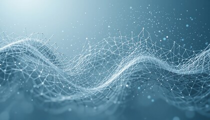 Poster - Dynamic digital waves illustrating connectivity and data flow in a modern technology environment