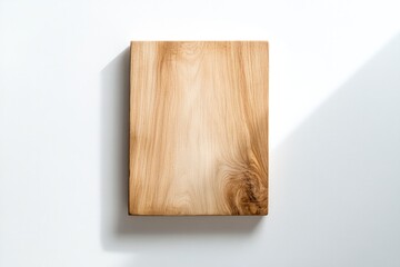 Poster - plain wooden game board completely empty and centered on white background under bright even lighting