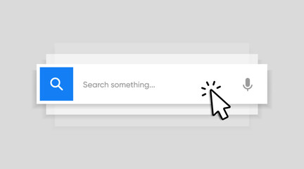 Aufkleber - Search Bar with suggestions for UI UX design and web site. Search Address and navigation bar icon. Collection of search form templates for websites. Search engine web browser window template