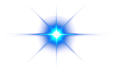Wall Mural - png an isolated blue blink light effect lighting flare night.