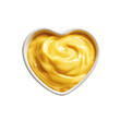 © Phatcharee - Heart-shaped creamy sauce on a transparent background