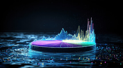 Leinwandbilder - Abstract Multicolored Data Visualization Chart