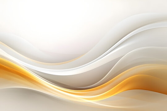 Abstract minimalist wavy background in cool yellow tones. Abstract smooth waves, soft gradients, light yellow and white tones, fluid shapes background

