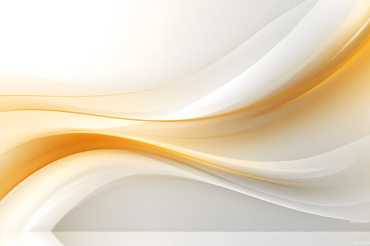 Abstract minimalist wavy background in cool yellow tones. Abstract smooth waves, soft gradients, light yellow and white tones, fluid shapes background
