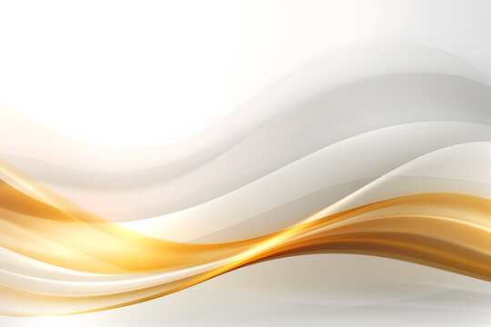 Abstract minimalist wavy background in cool yellow tones. Abstract smooth waves, soft gradients, light yellow and white tones, fluid shapes background
