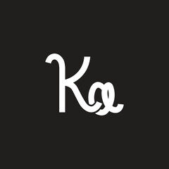 Poster - abstract ak letter vector template illustration, lowercase a.