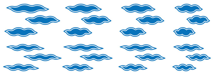 Poster - Wind blow line icon. Hand drawn air wave icon. Outline wind movement symbol isolated on white background.  Windy icon. Hand drawn doodle wind air blow, swirl elements.