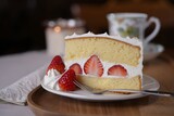 Fatia de Bolo de Morango