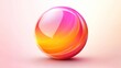 © sablengjago - Colorful abstract sphere. Gradient sphere with bright colors like pink yellow orange, red. Design element suitable for modern branding. Shiny glossy look. Trendy design element. Smooth color