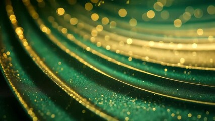 Poster - Shimmering green and gold textures create a captivating visual experience in this artistic display