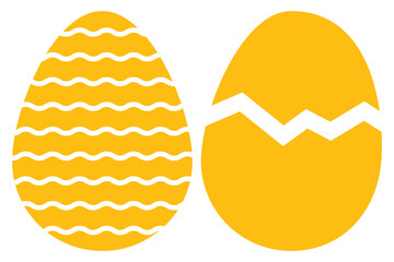 Poster - Easter egg. Ornament easter eggs set. Egg hunt icon. Vector illustrator.