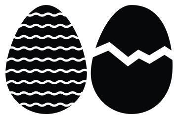 Poster - Easter egg. Ornament easter eggs set. Egg hunt icon. Vector illustrator.