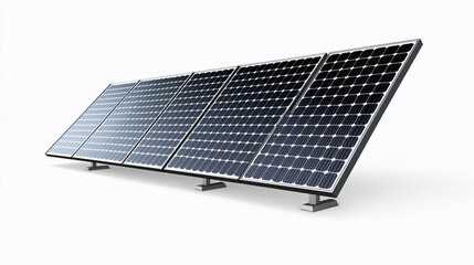 solar panels on white background