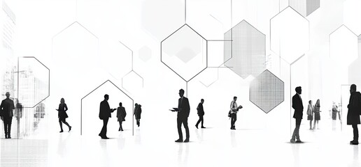 Poster - Economic expansion is fueled by global business networks, financial data analysis, and customer service excellence. Technology, teamwork, strategic business planning, and digital marketing are