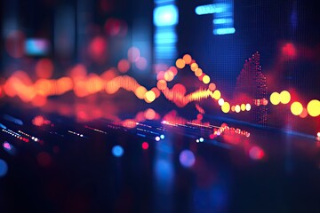 Poster - A  market crash caused heavy losses, with trading graphs and financial charts indicating a downward trend. Investment indicators and business analysis highlight a crisis, as red price charts