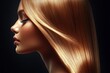 © typepng - A beautiful blond girl is featured in the movie with smooth hair and a classic makeup look that accentuates her lovely face