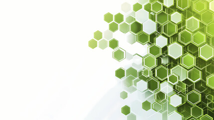 Wall Mural - abstract green hexagon patterns