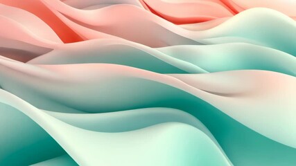 Poster - Flowing waves of pastel colors create a calming abstract background in a serene environment