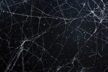 Cobweb Pattern on Dark Surface