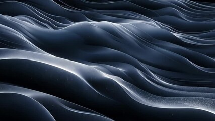 Poster - Fluid motion of waves with sparkling effects in dark environment creates mesmerizing visual experience