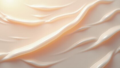 Poster - Textured cream waves on a soft warm background  