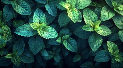 Realistic peppermint botanical design texture high resolution photo
