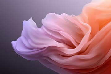 Aufkleber - Abstract Textile In Gradient Purple And Orange Colors Against Dark Gray Background