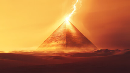 Wall Mural - mirage haze pyramid