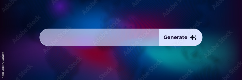 Ai interface shows a bar with a generate button, used in artificial ...