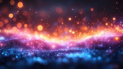 Poster - Cosmic Dust: A Celestial Landscape of Sparkling Particles