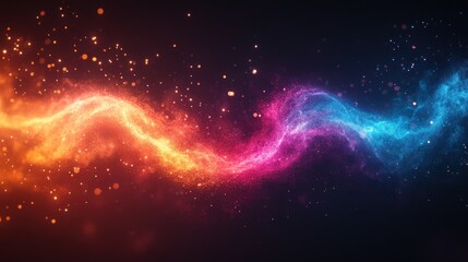 Poster - Cosmic Nebula: A Dance of  Celestial Energy
