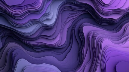 Poster - Abstract Wavy Patterns in Shades of Purple and Lavender Tones