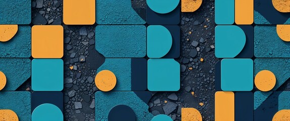 Cerulean asphalt tiles vector pattern abstract design illustration background