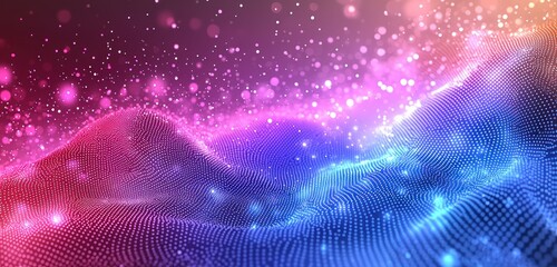 Wall Mural - blue and purple gradient with halftone dots adding texture and visual depth