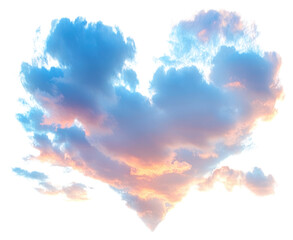 Wall Mural - png heart cloud evening sky nature heart-shaped atmosphere.