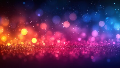 Wall Mural - colorful abstract bokeh lights with smooth blurred transitions for a vibrant look