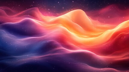 Wall Mural - cosmic aurora-inspired gradients with smooth flowing colors